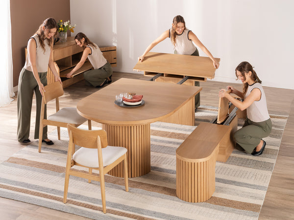 Transformer Table Round Dining Set