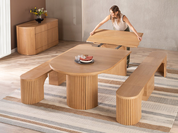 Transformer Table Round Dining Set