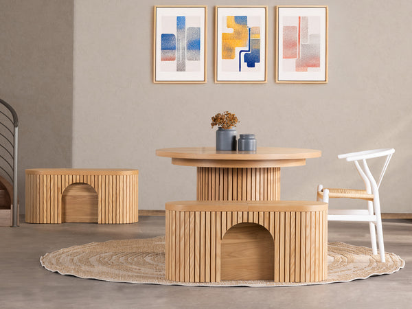 Transformer Table Round Dining Set