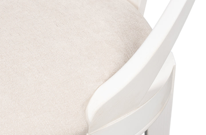 American Home Furniture | Sarreid - Deco Side Chair Cortina White Taupe - Set of 2