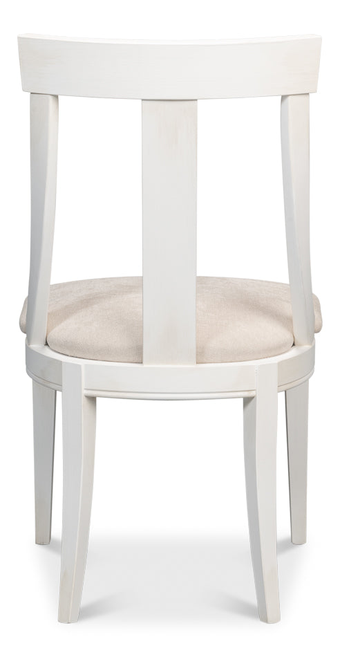 American Home Furniture | Sarreid - Deco Side Chair Cortina White Taupe - Set of 2