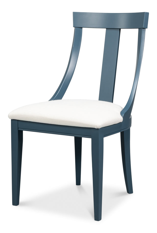 Deco Side Chair,S Blue, White