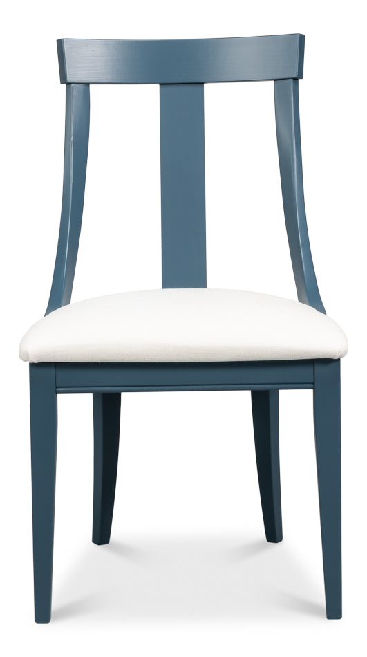 Deco Side Chair,S Blue, White