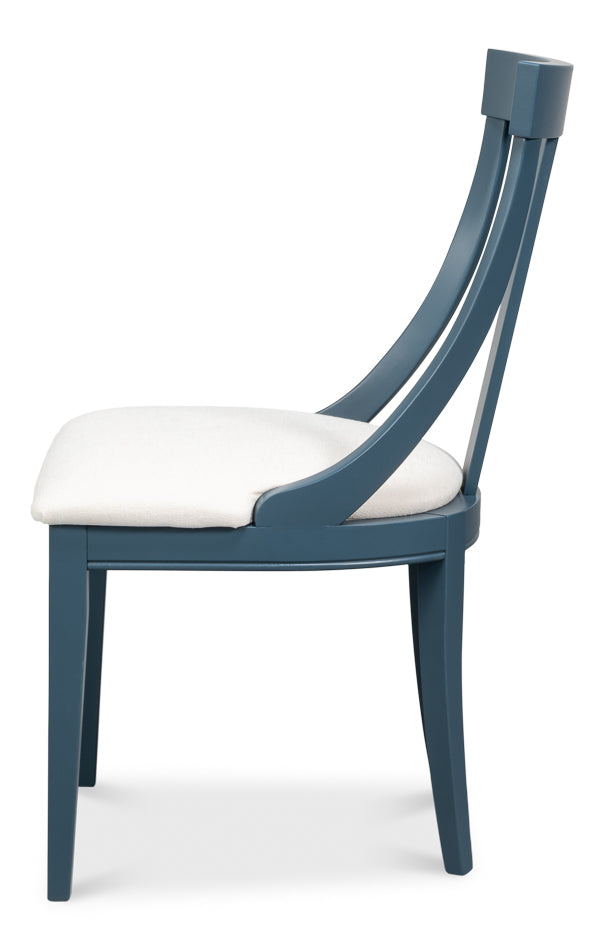 Deco Side Chair,S Blue, White