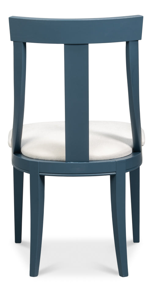 Deco Side Chair,S Blue, White