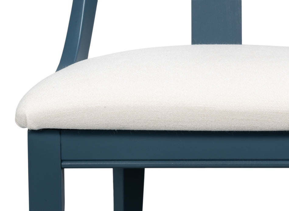 Deco Side Chair,S Blue, White