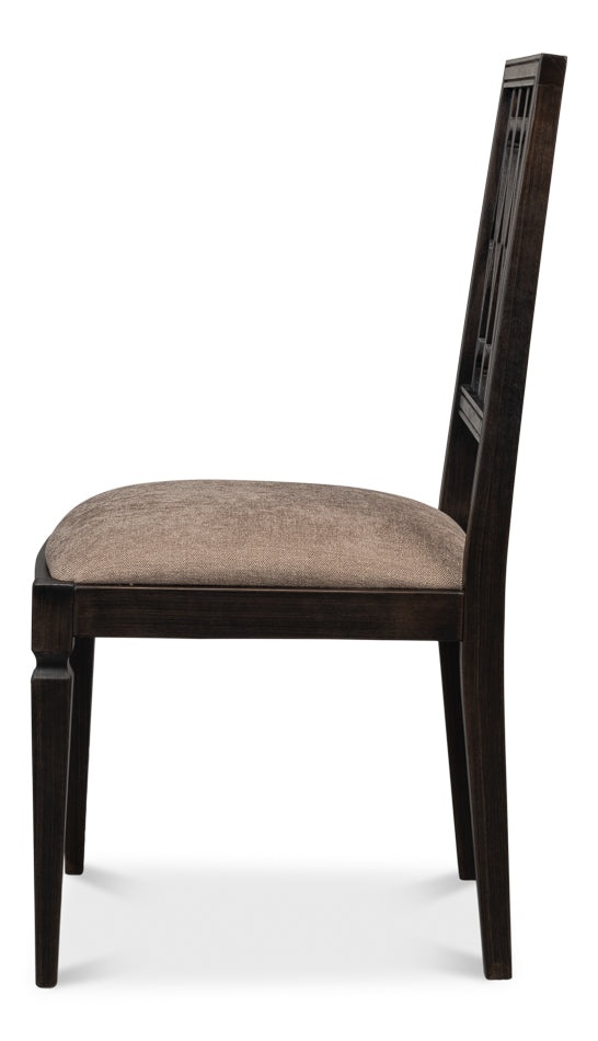 American Home Furniture | Sarreid - Diamond Side Chair - Nero - Mushroom - Set of 2