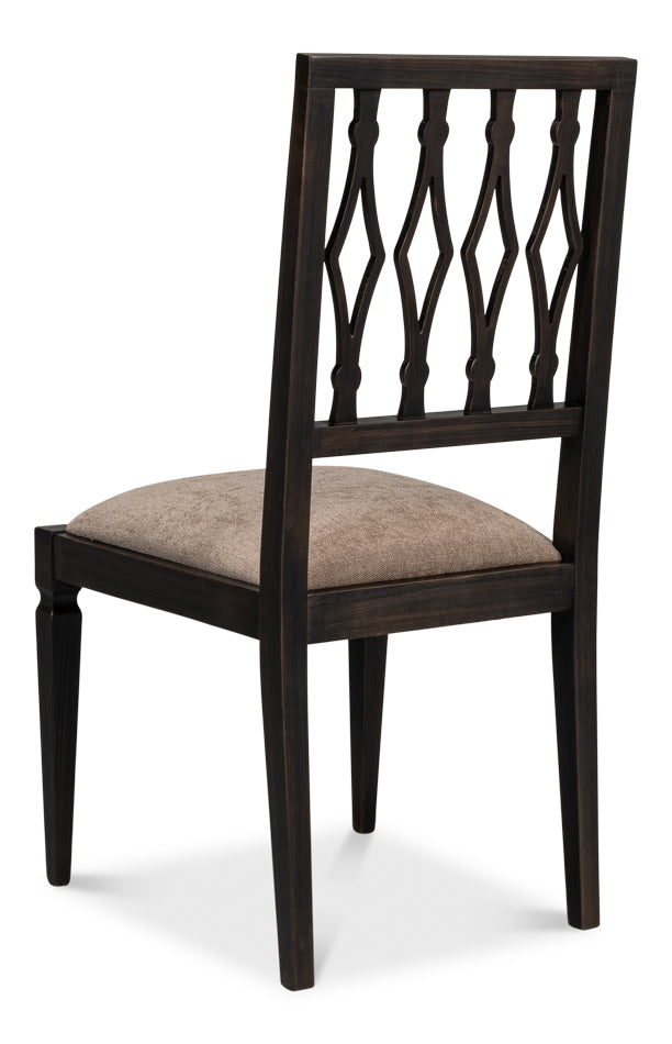 American Home Furniture | Sarreid - Diamond Side Chair - Nero - Mushroom - Set of 2