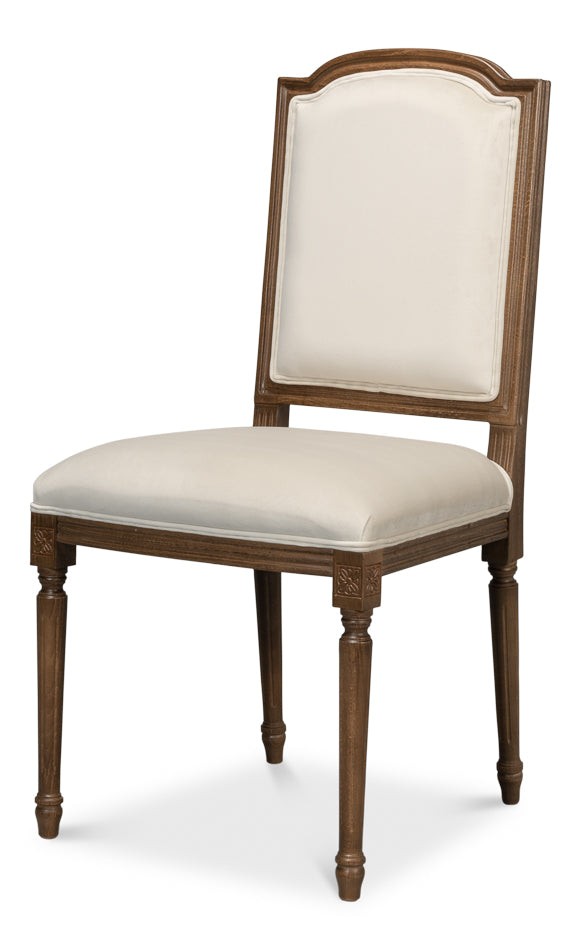 American Home Furniture | Sarreid - Louis Xvi Squared Side Chair Driftwood - Set of 2