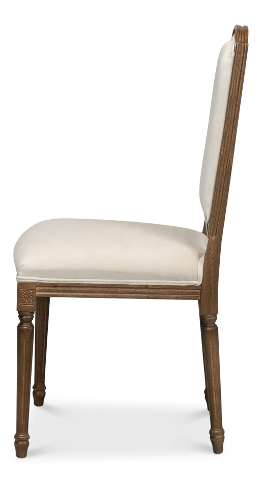 American Home Furniture | Sarreid - Louis Xvi Squared Side Chair Driftwood - Set of 2