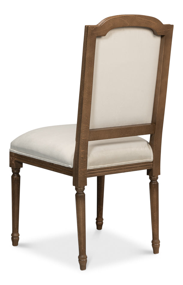 American Home Furniture | Sarreid - Louis Xvi Squared Side Chair Driftwood - Set of 2