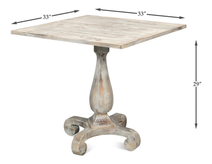 American Home Furniture | Sarreid - Bistro Table - Grey Oak