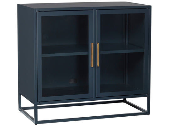 American Home Furniture Universal Furniture Santorini Metal Kitchen Cabinet Cerulean Blue