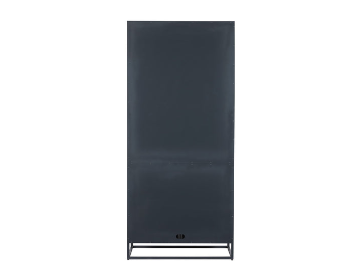 American Home Furniture Universal Furniture Santorini Tall Metal Kitchen Cabinet Cerulean Blue