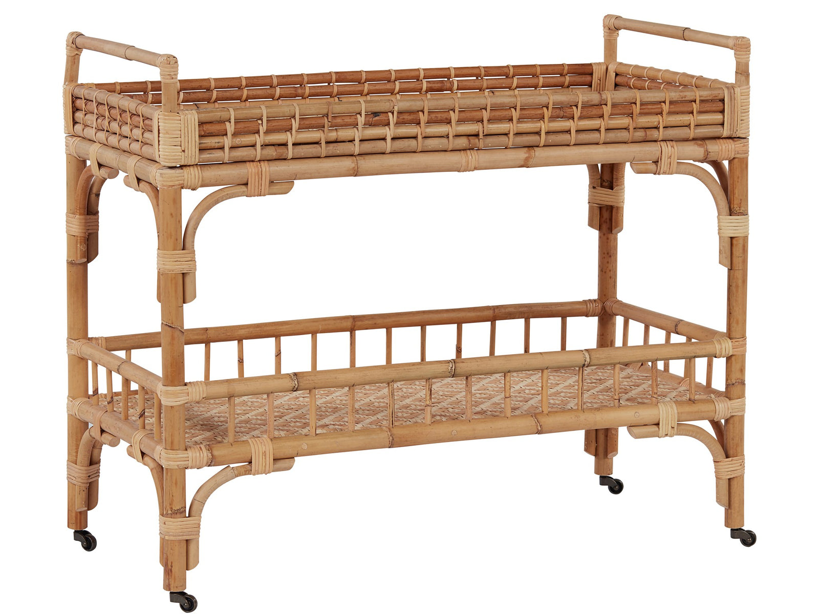American Home Furniture Universal Furniture 5 O'Clock Bar Cart Natural Rattan