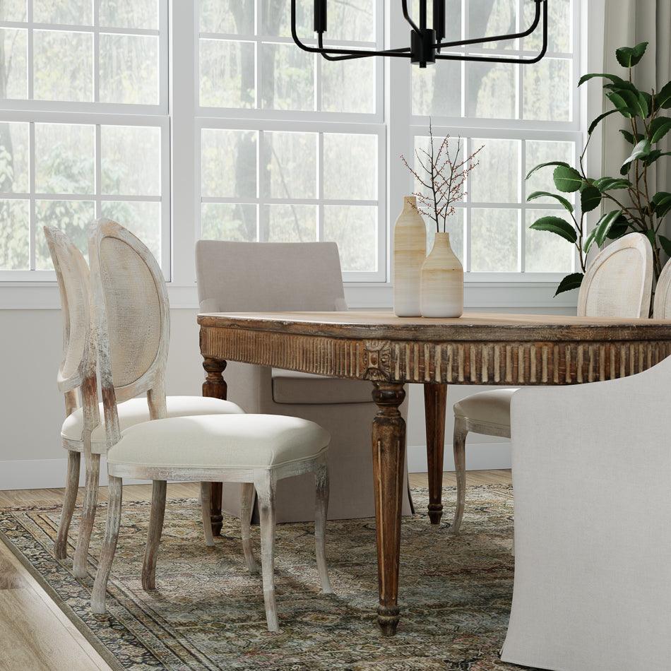Oval Cane Back Chair - Set of 2