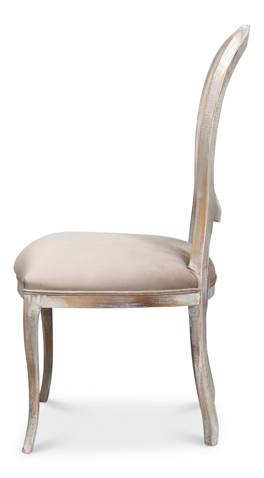 Oval Cane Back S/Chair, Grey Oak, Grey
