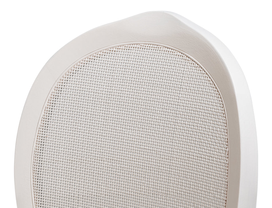 Oval Cane Back S/Chair, Cortina White