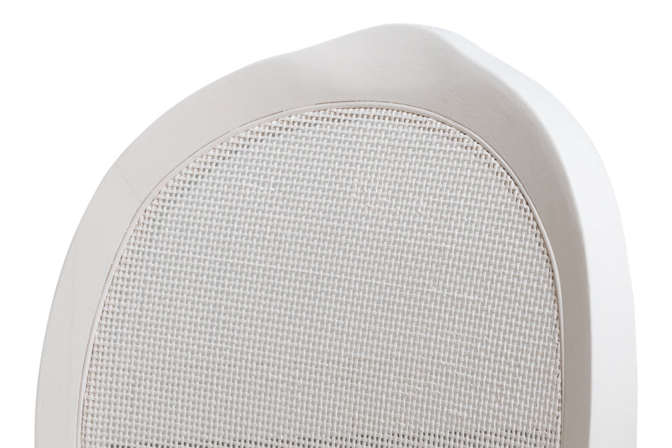 Oval Cane Back S/Chair, Cortina White