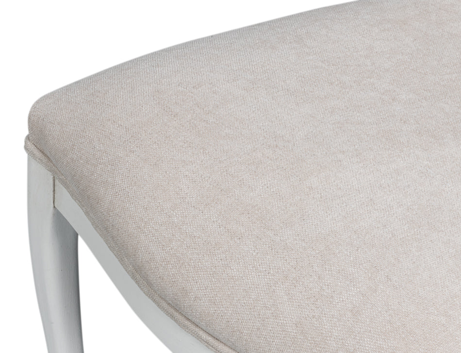 Oval Cane Back S/Chair, Cortina White