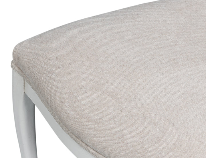 Oval Cane Back S/Chair, Cortina White