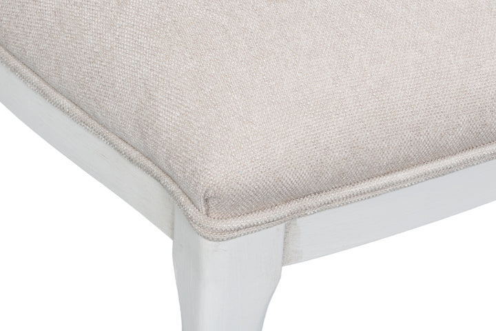 Oval Cane Back S/Chair, Cortina White
