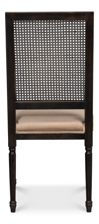 American Home Furniture | Sarreid - Cane Back Side Chair - Nero - Toffee - Set of 2