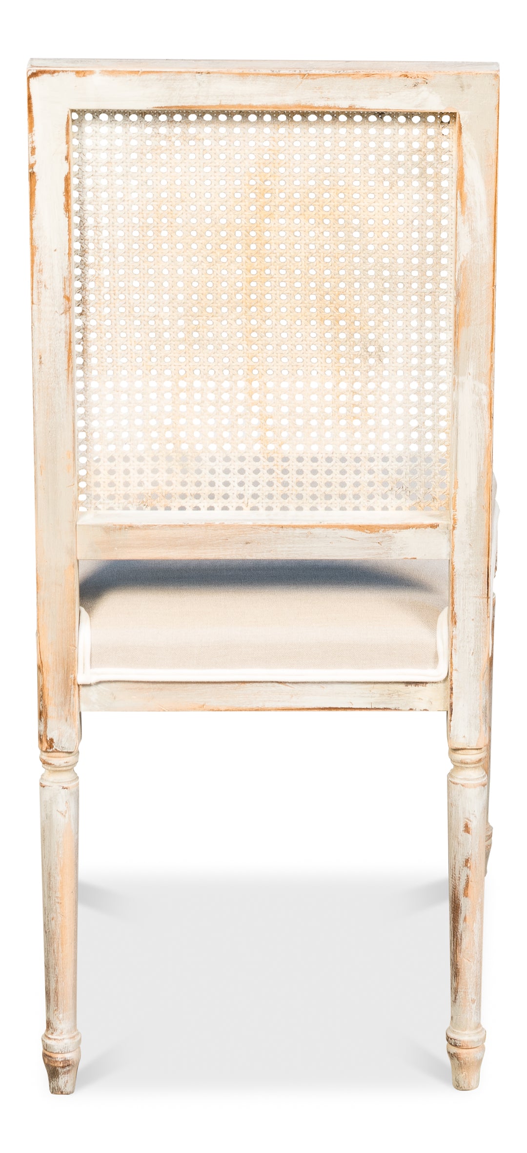 Cane Back Side Chair, Grey Oak, Flax