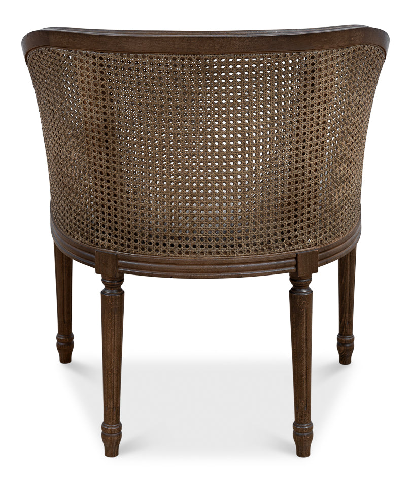 American Home Furniture | Sarreid - Louis Xvi Tub Chair Driftwood Oatmeal