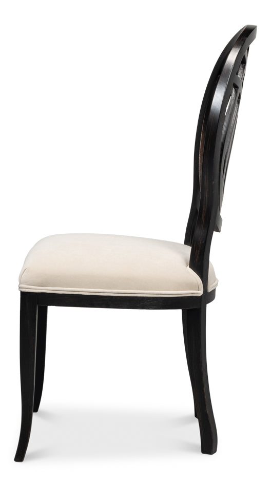 American Home Furniture | Sarreid - Goccia Side Chair - Nero - Banks Organza - Set of 2