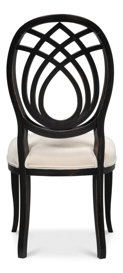 American Home Furniture | Sarreid - Goccia Side Chair - Nero - Banks Organza - Set of 2