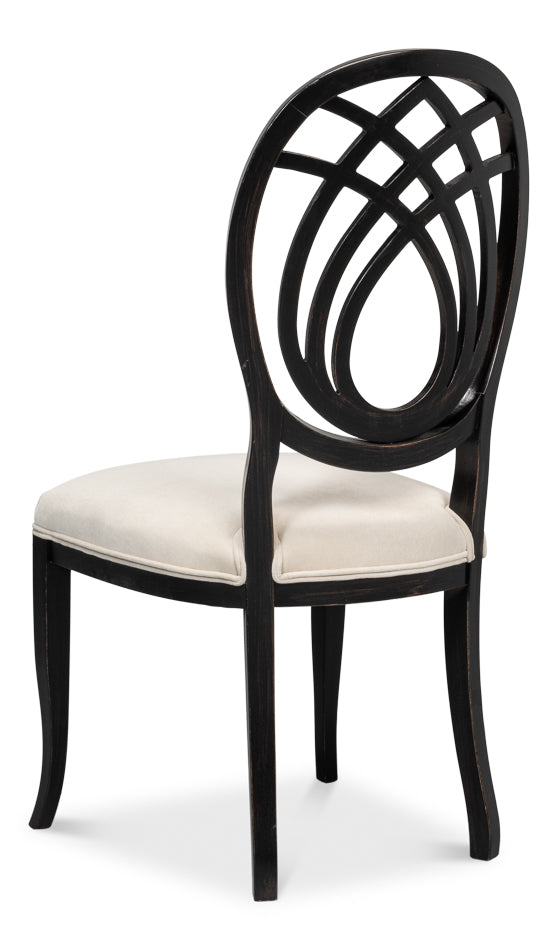 American Home Furniture | Sarreid - Goccia Side Chair - Nero - Banks Organza - Set of 2