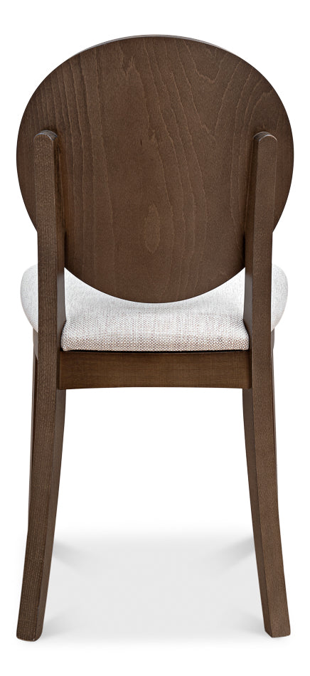 American Home Furniture | Sarreid - Round Back Side Chair - Driftwood Oatmeal - Set of 2