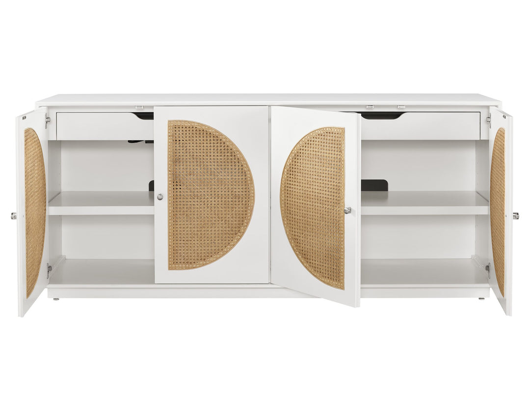 American Home Furniture Universal Furniture Nomad Credenza Cane/Glacier