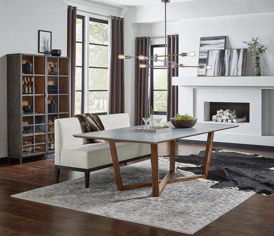 American Home Furniture | Sarreid - Double Pedestal Dining Table