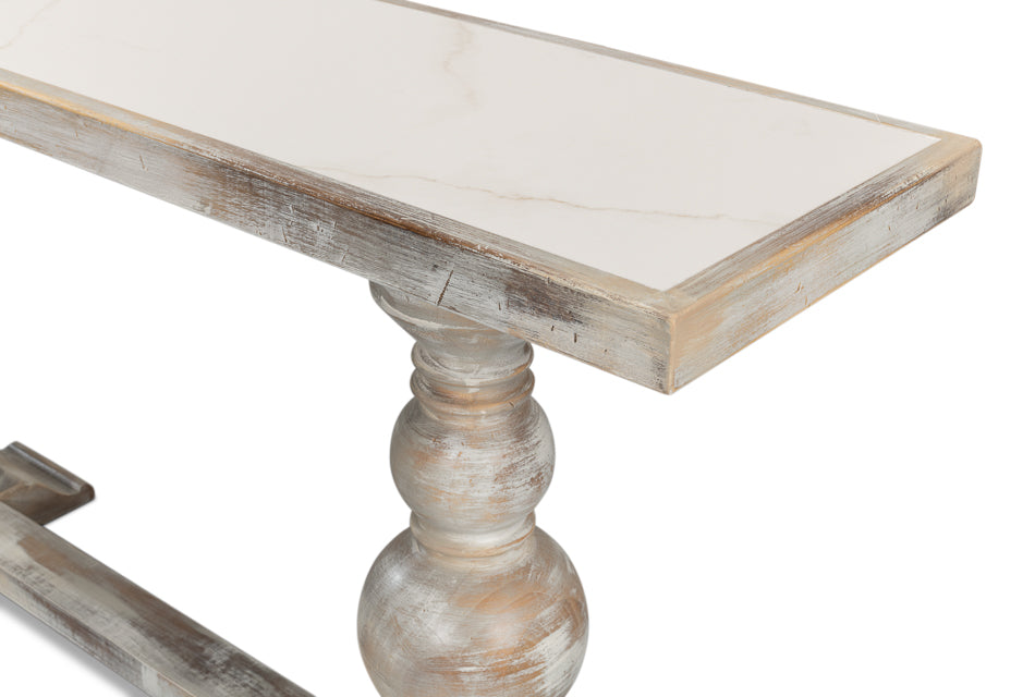 American Home Furniture | Sarreid - Stacy Double Pedestal Console