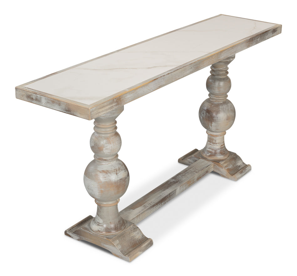 American Home Furniture | Sarreid - Stacy Double Pedestal Console