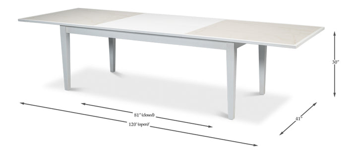 American Home Furniture | Sarreid - Elton Butterfly Dining Table White