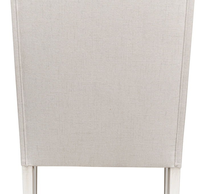 American Home Furniture | Sarreid - Captains Chair Cortina White Cream Fabrc