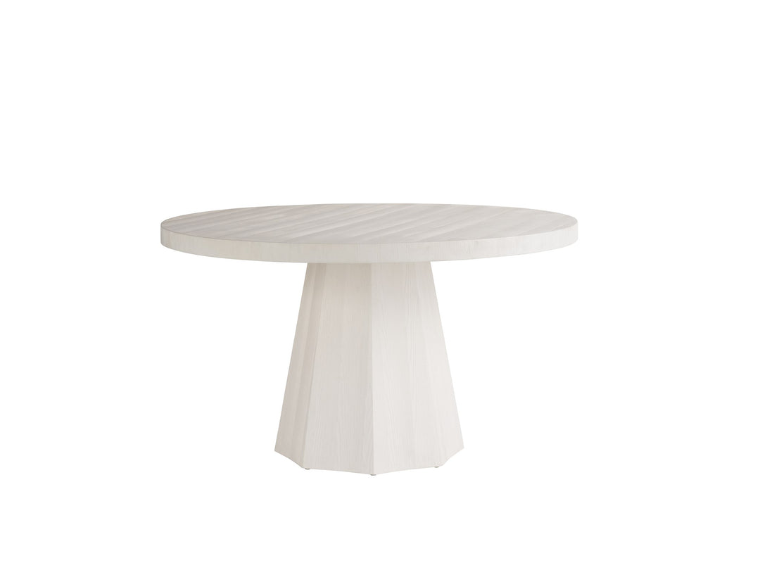 American Home Furniture Universal Furniture Mackinaw Round Dining Table White Sand