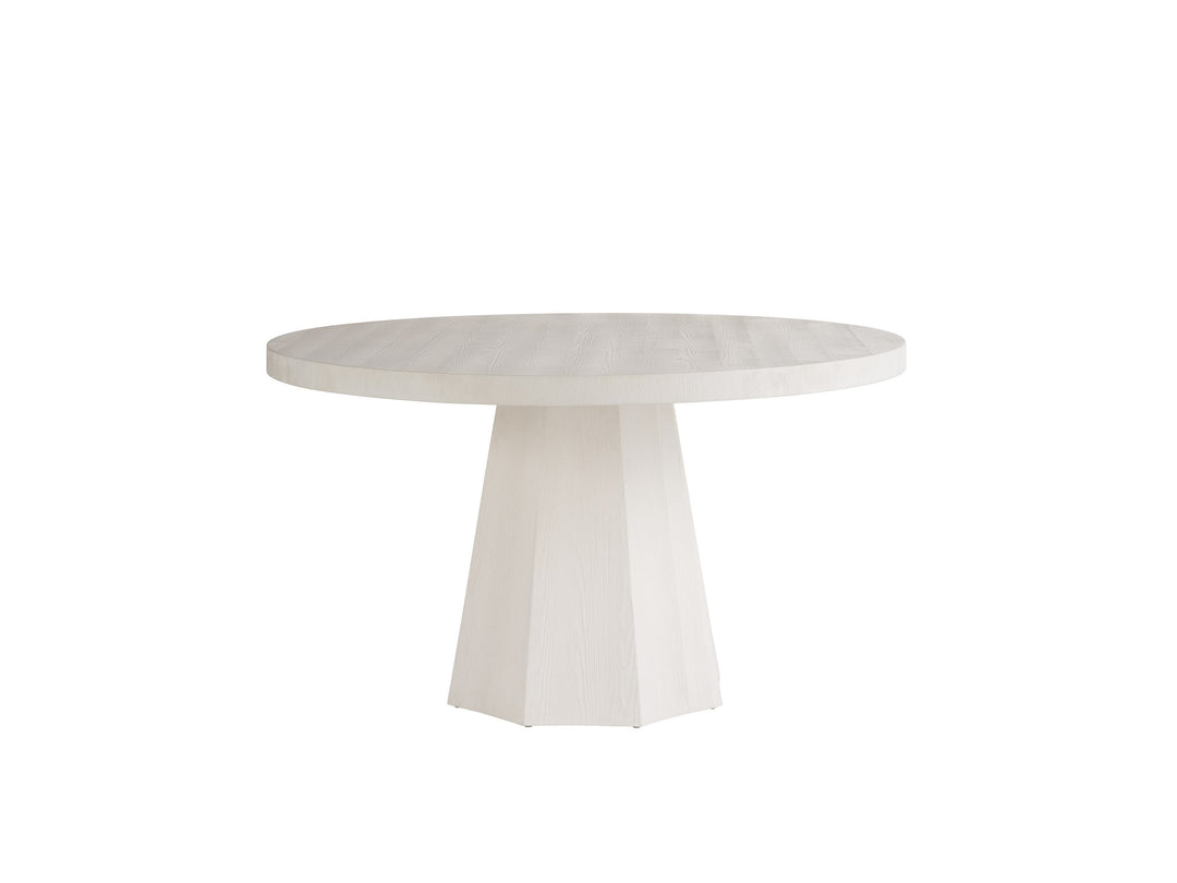American Home Furniture Universal Furniture Mackinaw Round Dining Table White Sand