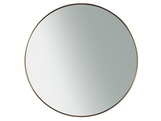 American Home Furniture Universal Furniture Orion Mirror White Satin Bronze
