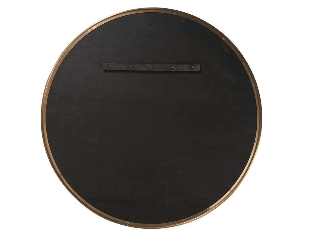 American Home Furniture Universal Furniture Orion Mirror White Satin Bronze