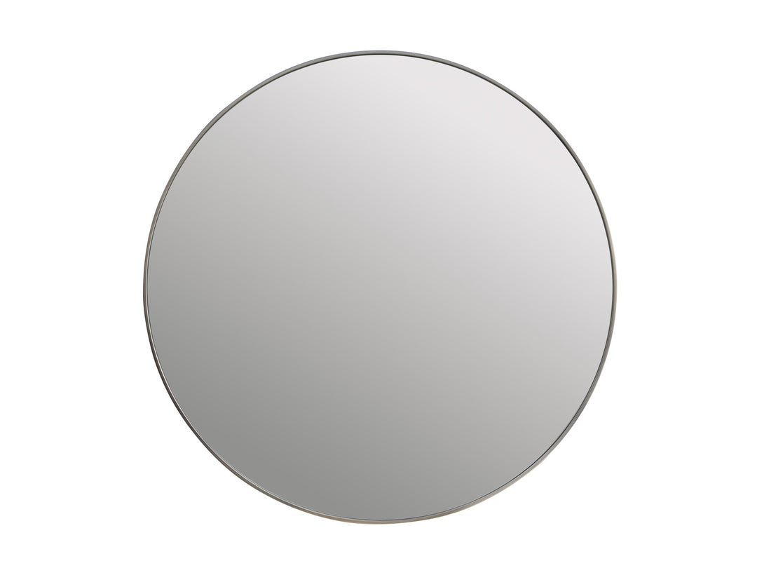 American Home Furniture Universal Furniture Orion Mirror White Satin Bronze