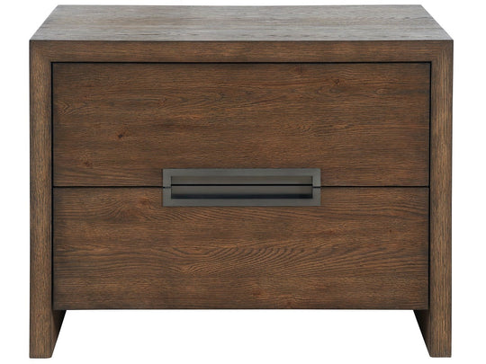 American Home Furniture Universal Furniture Atlas Drawer Nightstand Medium Brown Oak