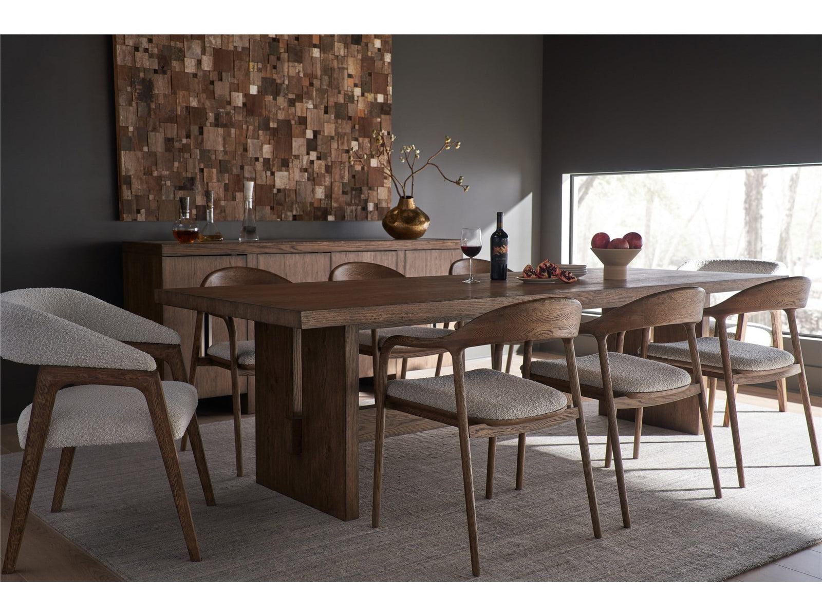 American Home Furniture Universal Furniture Eden Dining Table Medium Brown Oak