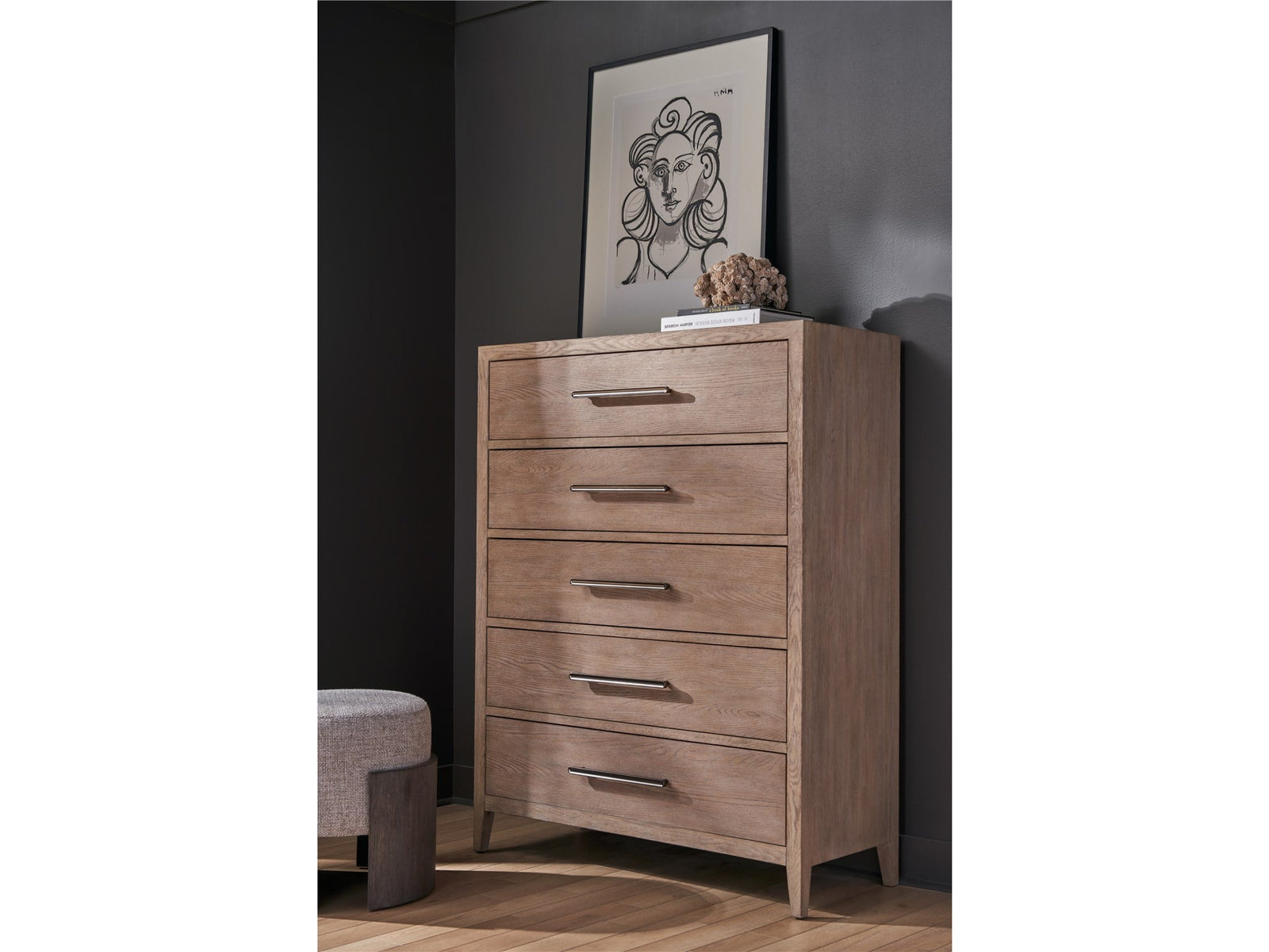 American Home Furniture Universal Furniture Cove Drawer Chest Gray Oak