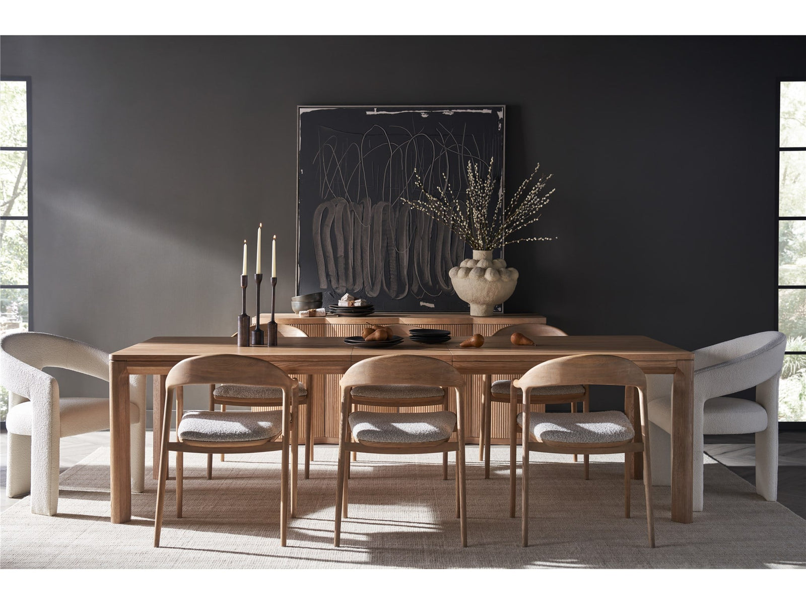 American Home Furniture Universal Furniture Malone Dining Table Natural Oak 