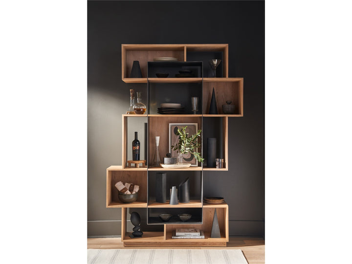 American Home Furniture Universal Furniture Jaxon Etagere Natural Oak 