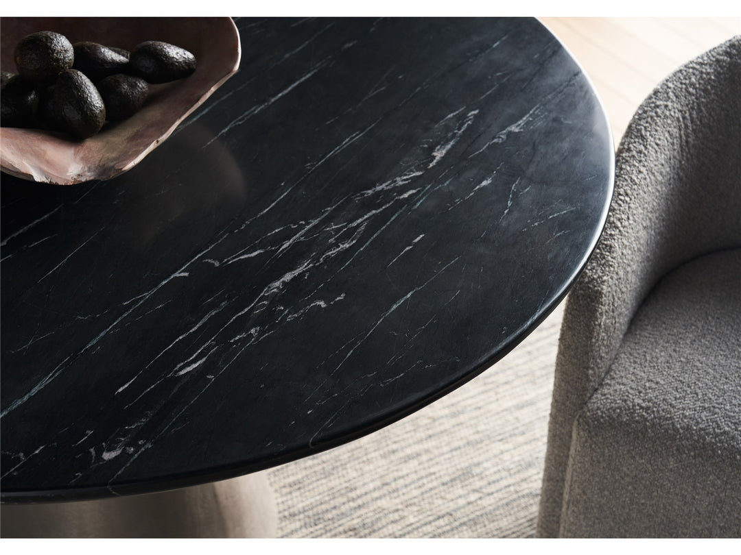 American Home Furniture Universal Furniture Slate Dining Table Black Merino/Antique Silver